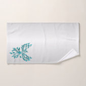 Phoenix bleu turquoise se lève sur l'argent (Serviette à main)