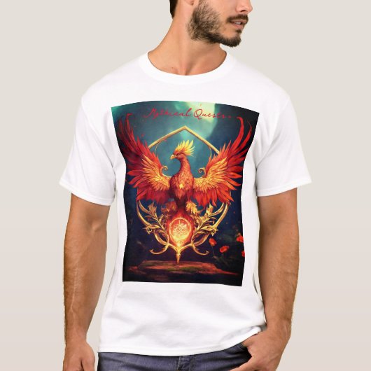 Phoenix Bloem Sigil - Fantasy D&D Cinematic Art P T-shirt (Voorkant)