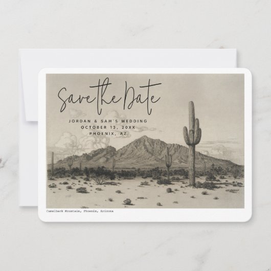 Phoenix Bruiloft  Briefkaart Save the Date (Voorkant)