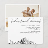 Phoenix bruiloft elegante repetitie diner informatiekaartje (Voorkant / Achterkant)