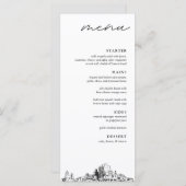 Phoenix Bruiloft Receptie Diner Menu (Voorkant / Achterkant)