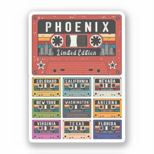  Phoenix City reizen Sticker (Voorkant)