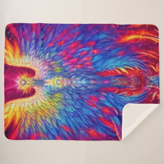 Phoenix Coloré Couverture Sherpa (Devant (Horizontal))