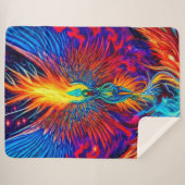 Phoenix couleur magique couverture Sherpa (Devant (Horizontal))