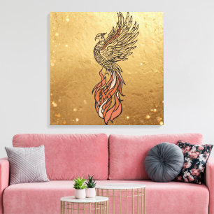 Phoenix de Feu Intérieur Bohème Art Mural Phoeni