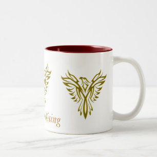 Phoenix d'or tasse en hausse de deux tons