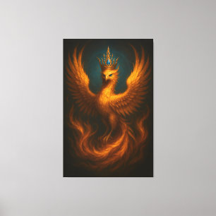 Phoenix Doré Royal · Toile d'art fin de luxe Prin
