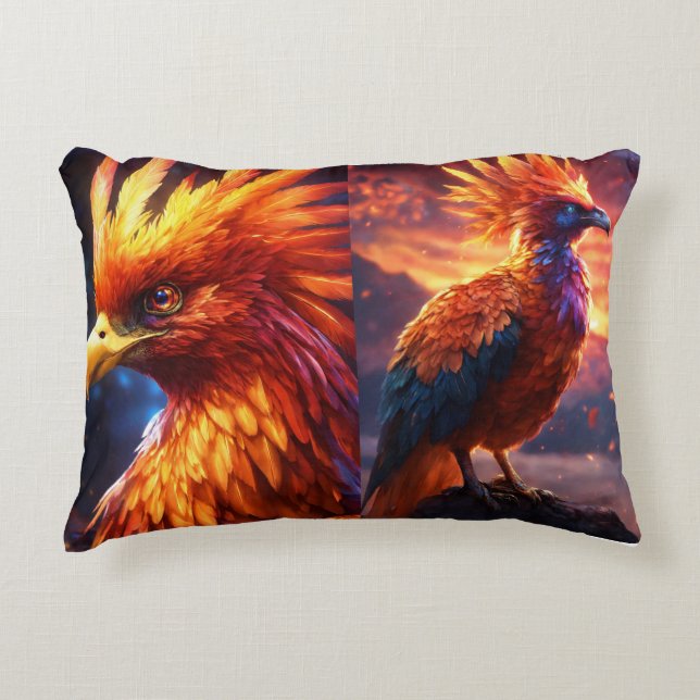 Phoenix Embrasser Coussin : Renaissance en Confort (Devant)