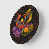Phoenix en Dragon - in kleur Ronde Klok (Hoek)
