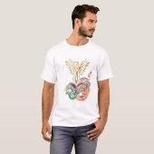 Phoenix en het Dragon Oriental Yang Design T-shirt (Voorkant volledig)