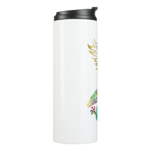 Phoenix en het Dragon Oriental Yang Design Thermosbeker (Gedraaid links)