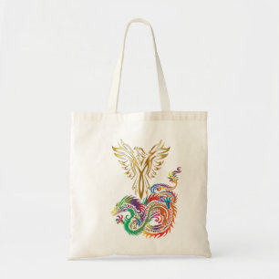 Phoenix en het Dragon Oriental Yang Design Tote Bag