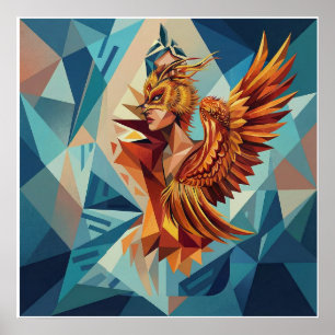 Phoenix en vol – Affiche d'art moderne