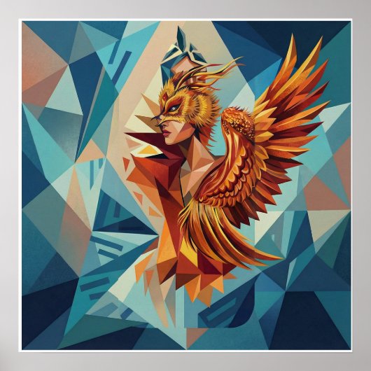 Phoenix en vol – Affiche d'art moderne (Devant)