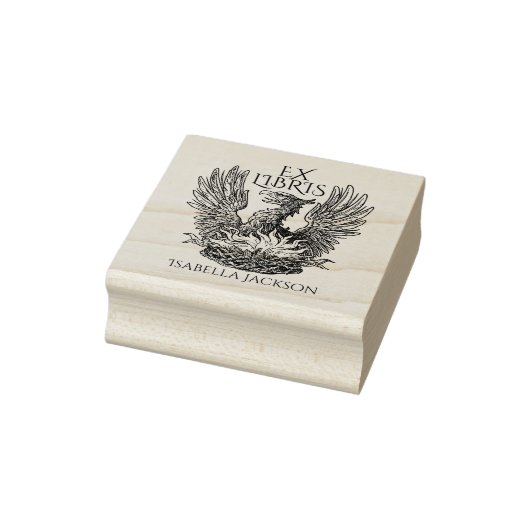 Phoenix Ex Libris Bibliotheek Boek Rubberstempel (Stempel)