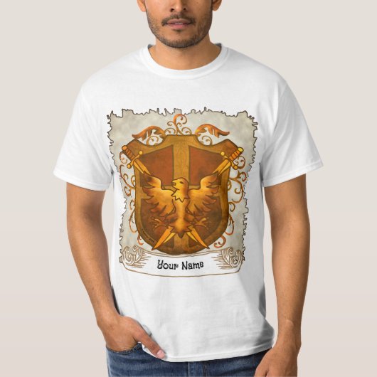 Phoenix Family Crest Achternaam T-shirt (Voorkant)
