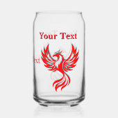 Phoenix Fantasy Blikvorm Glas (Achterkant)