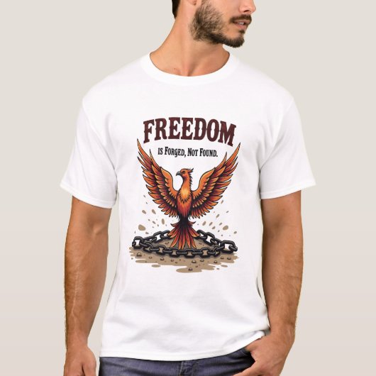 Phoenix Feather & Broken Chain – Forged Freedom VI T-shirt (Voorkant)