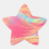 Phoenix Feathers - Verf Splatter Ster Sticker (Voorkant)