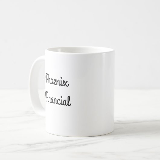 Phoenix Financial Café Mug - Conception à gauche (Devant gauche)
