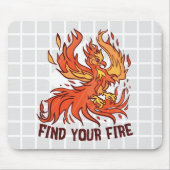 Phoenix "Find Your Fire" Grid Muismat (Voorkant)