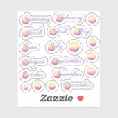 Phoenix Fire Maand Custom-Cut Vinyl Sticker (Vel)