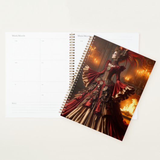 Phoenix Fire Queen Steampunk Victoriaans Industria Planner (Display)