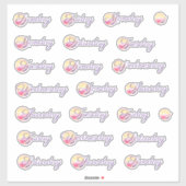 Phoenix Fire Weekday Custom-Cut Vinyl Sticker (Vel)