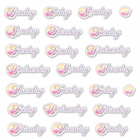 Phoenix Fire Weekday Custom-Cut Vinyl Sticker (Devant)