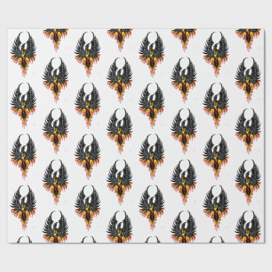 Phoenix Firebird Tribal Flames Cadeaupapier (Vlak)