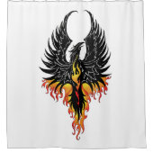 Phoenix Firebird Tribal Flames Douchegordijn (Voorkant)