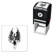 Phoenix Firebird Tribal vlammen Zelfinktende Stempel (In situ)