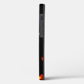 Phoenix flamboyant sur coque noire Case-Mate  (Verso / Gauche)