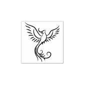 Phoenix Flames Dier Mystiek Vogel Embleem Rubberstempel (Afrduk)