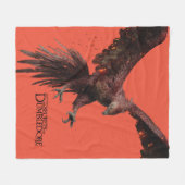 Phoenix Flying Graphic Fleece Deken (Voorkant (Horizontaal))