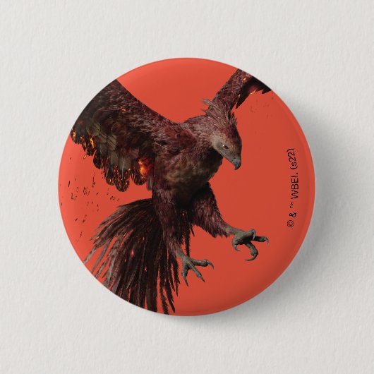Phoenix Flying Graphic Ronde Button 5,7 Cm (Voorkant)