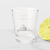 Phoenix Huwelijksgunst Gepersonaliseerde Proost Shot Glas (Achterkant)