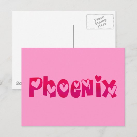 Phoenix in hart briefkaart (Voorkant / Achterkant)
