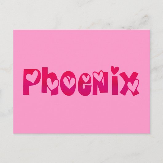 Phoenix in hart briefkaart (Voorkant)