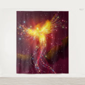 Phoenix in vlucht wandkleed (Voorkant)
