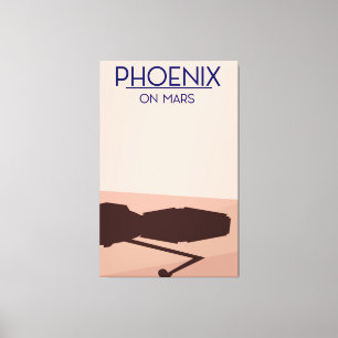 Phoenix lander op Mars. Canvas Afdruk