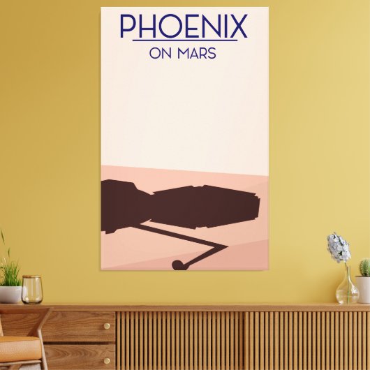 Phoenix lander op Mars. Canvas Afdruk (Insitu (Woonkamer))
