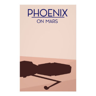 Phoenix lander op Mars. Foto Afdruk