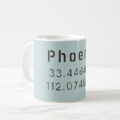 Phoenix Latitude Longitude Koffiemok (Voorkant links)