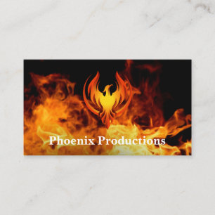 Phoenix Logo   Vuurachtergrond Visitekaartje