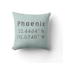 Phoenix Longitude Latitude-Sierkussen