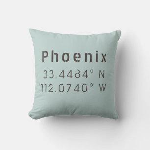 Phoenix Longitude Latitude-Sierkussen Kussen