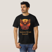 Phoenix Lotus Sunset – Compassion, Strength, Renew T-shirt (Voorkant volledig)