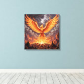 Phoenix Majestique Canvas Afdruk (Insitu (Houten vloer))
