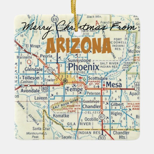 Phoenix Map Keramisch Ornament (Voorkant)